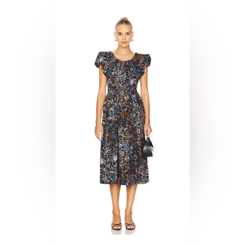 ULLA JOHNSON Gabi Dress in Starling Feather print